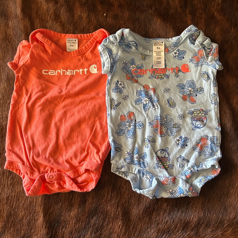Carhartt Baby Bodysuit in Bright Orange